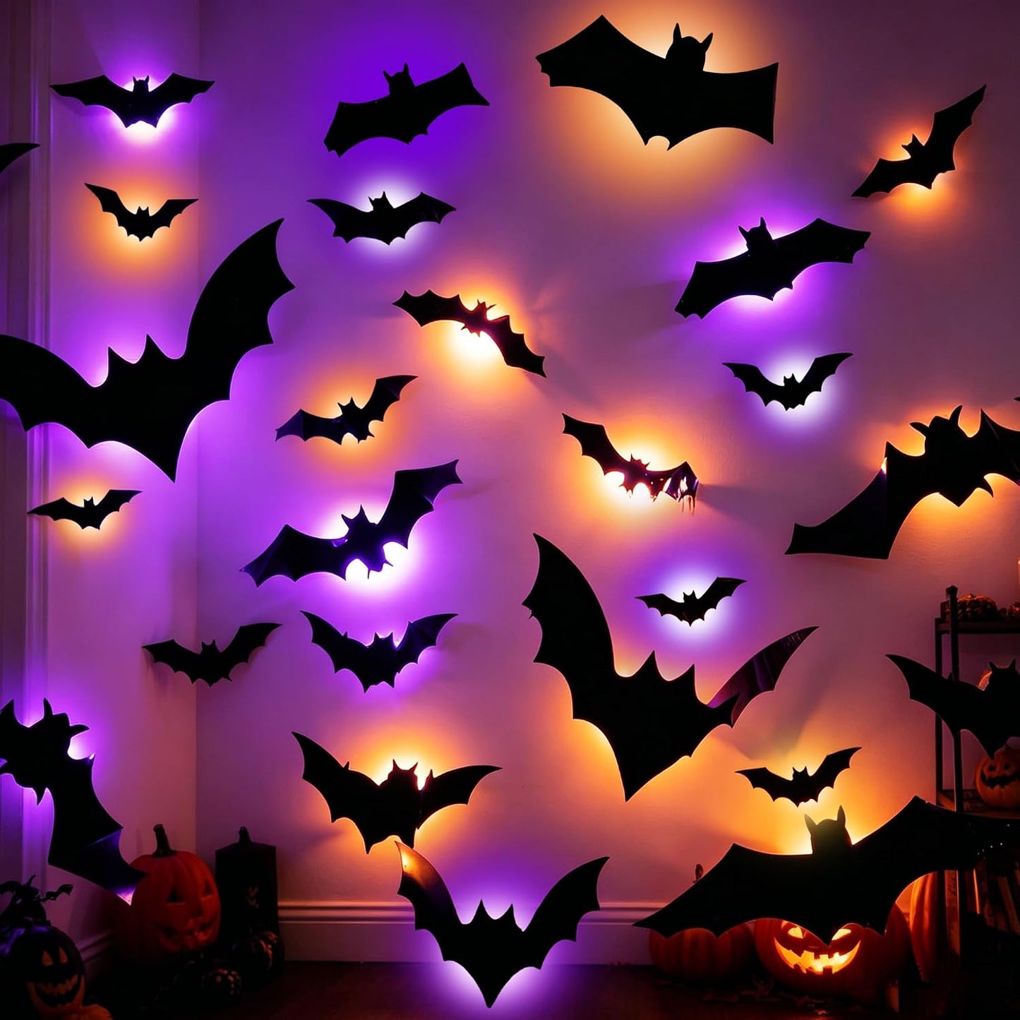 SpookDrop Bats™ 3D LED Wall Glow