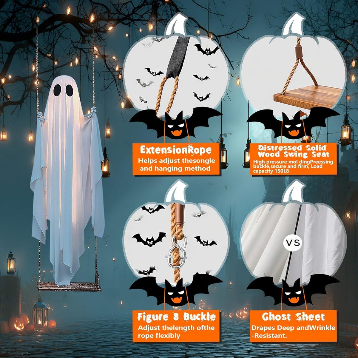 Maple Glow Swinging Ghost