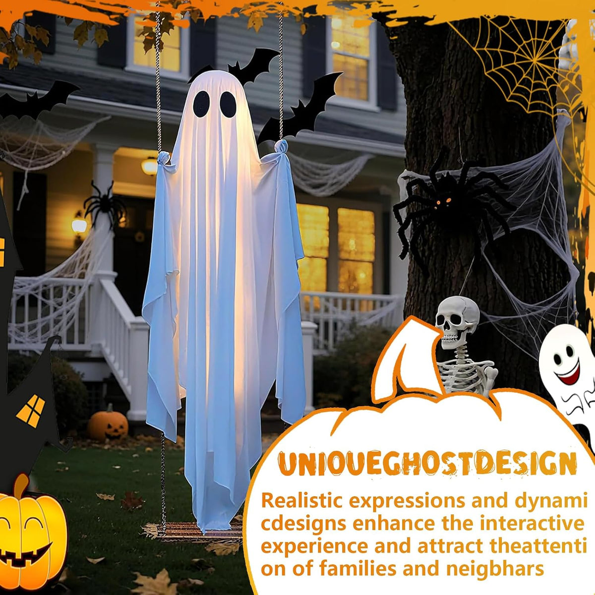 Maple Glow Swinging Ghost