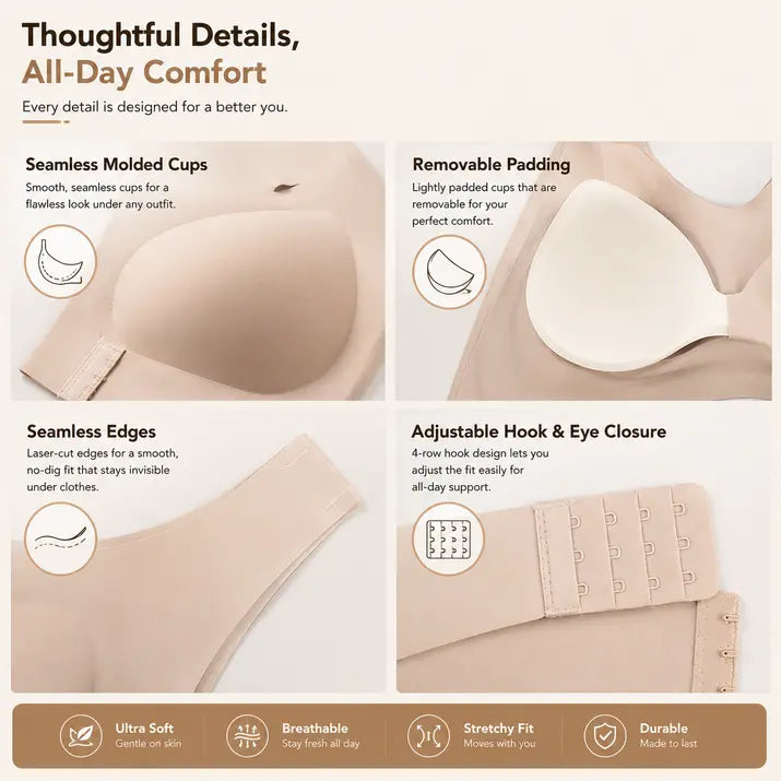 Seamless Posture Support Bra
